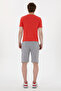 Men's Gray Melange Knitted Shorts 50298038 -Vr086 - 4