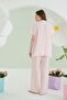 Muslin Fabric, 100% Cotton, Short Sleeve, Buttoned Front, Shirt Collar, Women's Pajamas Set - 4