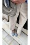Disco Denim Studded Rhinestone Ballet Flats - 3