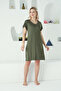 Women's Short Sleeve Cotton Nightdress / Plus Size - 4