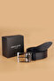 3100 Genuine Leather Men's Belt (110 cm 115 cm 120 cm 125 cm 130 cm) Dark Blue