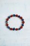Certified Lapis Lazuli and Red Agate Natural Stone Bracelet