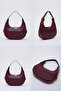 Claret Red Shk110 Special Adjustable Strap Zippered Hand, Arm and Shoulder Bag L:17 W:27 W:7 cm - 8
