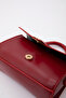 Red Shk109 Faux Leather Women's Hand, Arm and Shoulder Bag with Snap Fasteners and Adjustable Strap U:11 E:19 G:7 C - 6