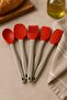 5-Piece Silicone Spatula Spoon Brush Set Kitchen Utensil Set
