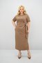 Women's Plus Size Short-Sleeve Tie-Detail Waist Dress 5303-25 - 3