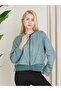 Women's Double Color Zippered Sports Jacket - 6