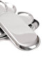 (23 cm) Set of 6 Large Boat-Shaped Oval Silver Stainless Steel Snack, Appetizer, Sauce Dish Steel Plate - 6