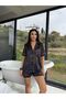 Silk Satin Pajamas Set with Shorts-M - 3