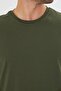 Men's Cotton Crew Neck Oversize T-Shirt Khaki 5015-H - 7