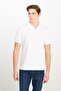 100% Cotton Regular Fit Regular Cut Off-White Polo Neck T-Shirt
