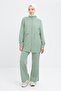 Waist Gathered Zippered Tracksuit Set S31087A0