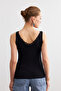 Women's Black Strappy Lace Camisole Blouse - 7