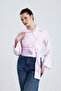 Women's Waist Tie Striped Shirt - 5