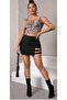 Women's Mini/Short Buckle Steel Knitted Fabric Skirt