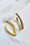 BAKLAVA Rhinestone Hoop Earrings - 3