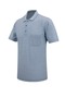 Men's Plus Size Polo Neck Pocket Classic Fit Blue T-Shirt - 5113Bat - 5