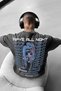Men's Smoked Rave All Night Oversize Fit Loose Wide Fit Loose Cut T-Shirt
