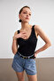Women's Black Strappy Lace Camisole Blouse - 4