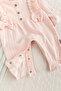 Cotton Baby Girl Romper Set with Bandana and Bow - 3
