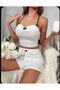 Ribbon Detail Shorts Suit