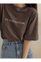Disturb Printed Brown Oversize Unisex T-Shirt