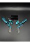 Stylish Leaf Hair and Earrings Set - 3