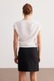 White Pleated Basic Blouse - 7