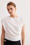White Pleated Basic Blouse - 5