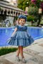 Girl's Special Occasion Evening Dress - Ruffled Design, Crown Accessory