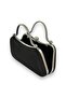 Evening Dress Bag Black Satin Silver Case Zircon Stone Stylish Bag Is an Elegant Design - 2