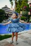 Girl's Special Occasion Evening Dress - Ruffled Design, Crown Accessory - 5