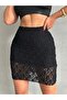 Women's Lace Lined Woven Mini Skirt Zyn-58768 - 2
