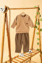 Baby Kids Camel Crew Neck Pants Sweat Cotton Comfortable 2 Piece Set Trend Fashion Bottom Top Set