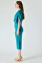 Drape detaylı örme elbise - 4