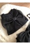 Girl's Black Tutu Skirt Tulle Crop and Socks Set - 3