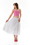 Elastic Waist Ribbon Terry Cotton Fabric Skirt