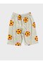 Boy's Cotton Gray Football Ball Yellow Red Patterned Short Sleeve Shorts Pajama Set - 5