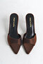 Women's Thin Heeled Pointed Toe Daily Slippers Giza - 7