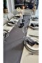 Aura Cotton Stain-Resistant Smoked Gray Runner (Napkins Not Included) - 7