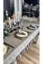 İnci Dertsiz Ruffled Gray Tablecloth - 4