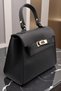 Women's Black Desing Hand, Shoulder and Crossbody Bag. - 7