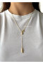 Gold Fish and Heart Detail Low-Cut Necklace - 3