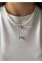 Set of 2 Pearl Steel Necklace - 3