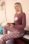 Fashion Line Women Combed Cotton Long Sleeve Pajamas Suit 4187 - 7