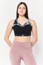Women Brand Logo Padded Sports Bra, Black
