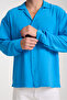 Baby Boy Blue Wrinkle Resistant Linen Look Relaxed Fit Long Sleeve Aerobin Shirt - 7