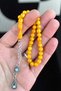 Men's Beirut Drop Amber Ankle Length Rosary - 3