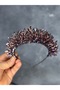 إكسسوار شعر بالحناء مطرز على شكل تاج العروس من نهر - 5