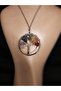 "Natural Stone Tree of Life Necklace Colorful Chakra Stone Handmade Design"